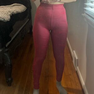 adidas Women's Red High-Waisted Leggings | XS